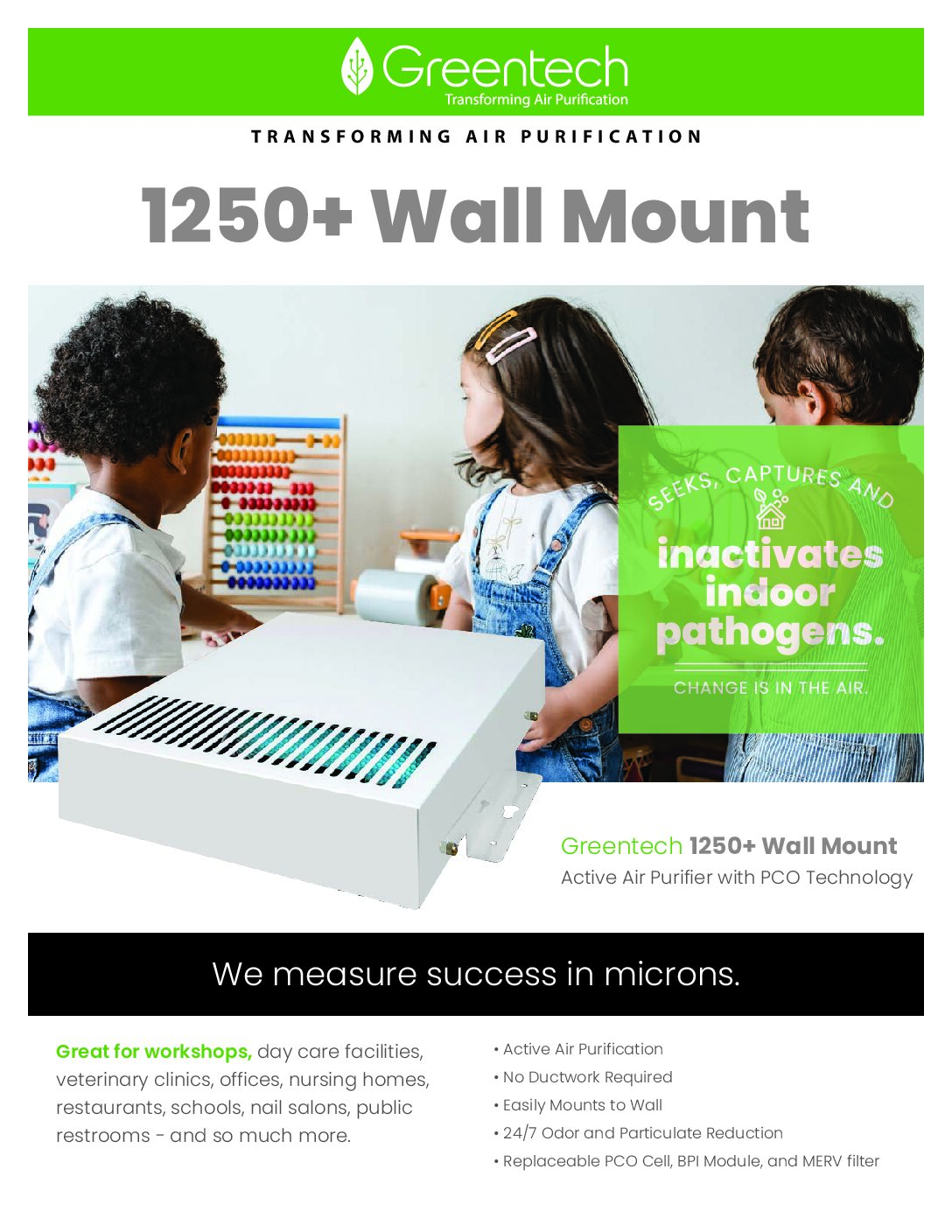 Greentech 1250 Plus Wall Mount