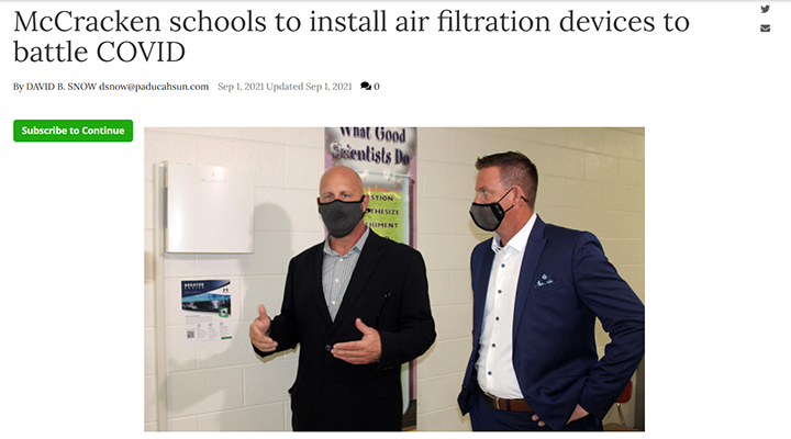 McCracken County Schools District Installs Air Purifiers in Classrooms with MEDFORMANCE